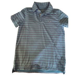Vineyard vines red blue stripe polo shirt size medium